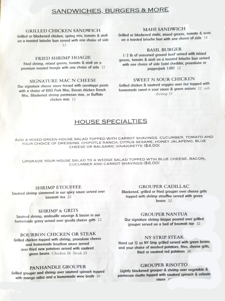 din2 Basil & Baxter's Resturant